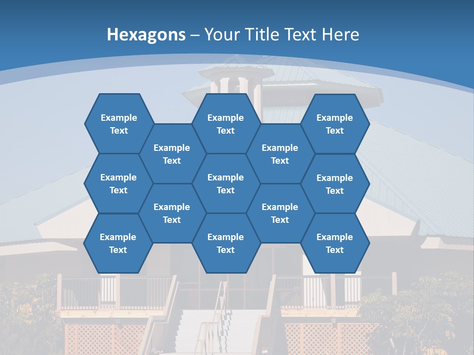 A Church With A Cross On Top Of It PowerPoint Template