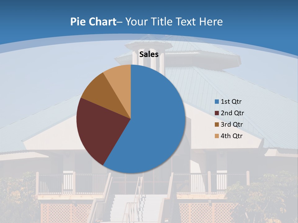 A Church With A Cross On Top Of It PowerPoint Template