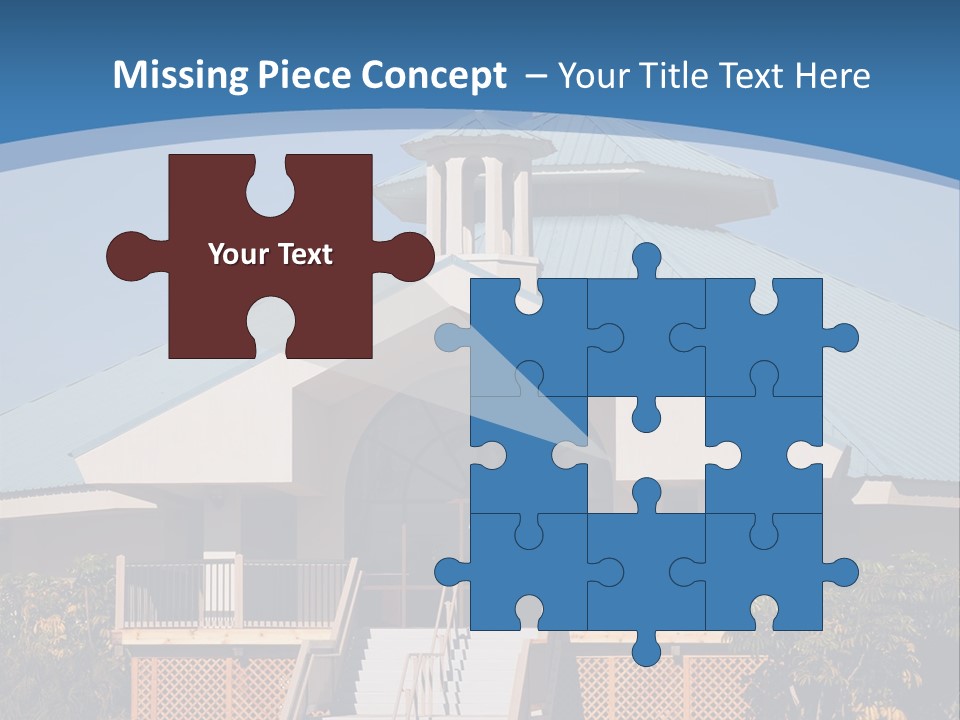 A Church With A Cross On Top Of It PowerPoint Template