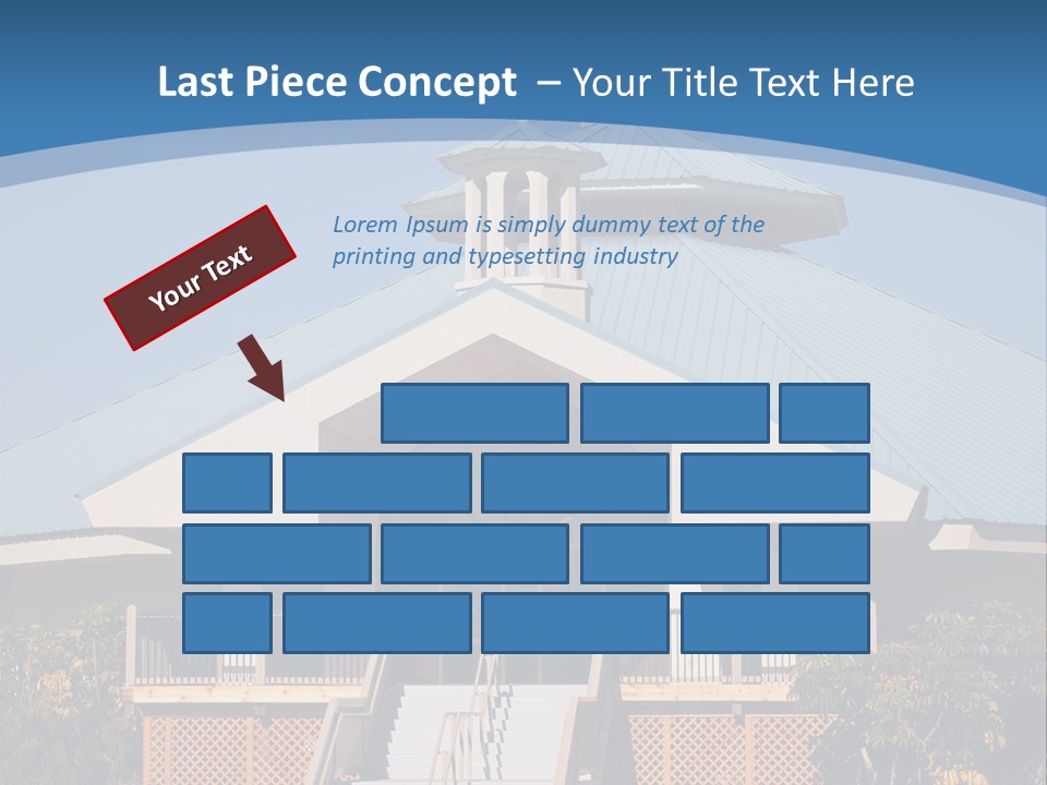 A Church With A Cross On Top Of It PowerPoint Template