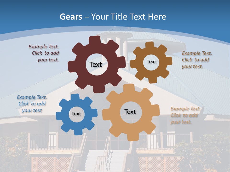 A Church With A Cross On Top Of It PowerPoint Template