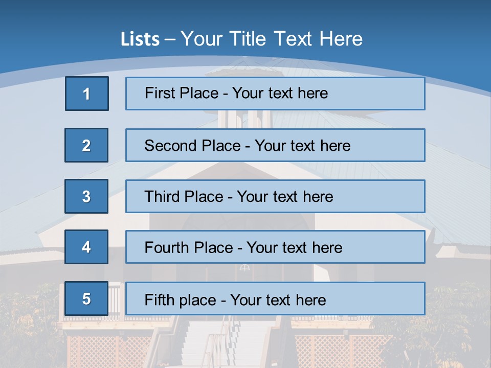 A Church With A Cross On Top Of It PowerPoint Template