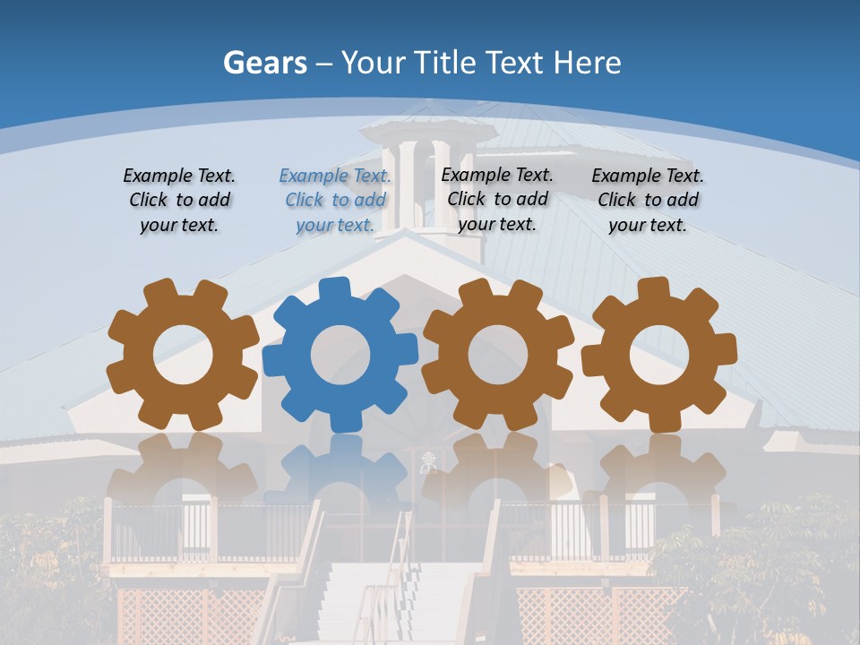 A Church With A Cross On Top Of It PowerPoint Template