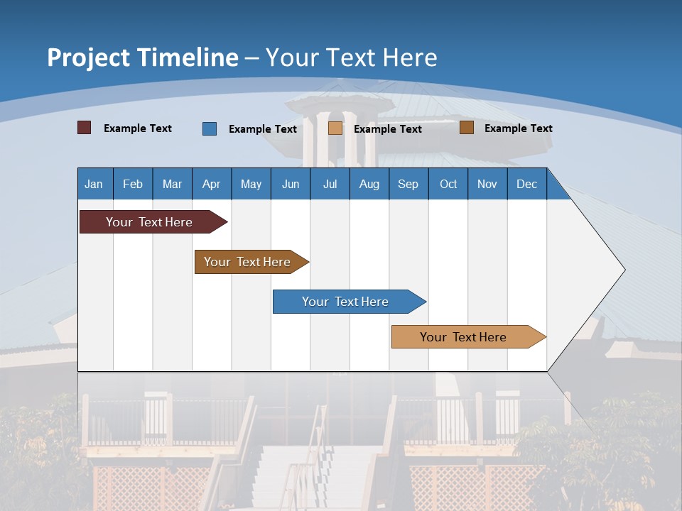 A Church With A Cross On Top Of It PowerPoint Template