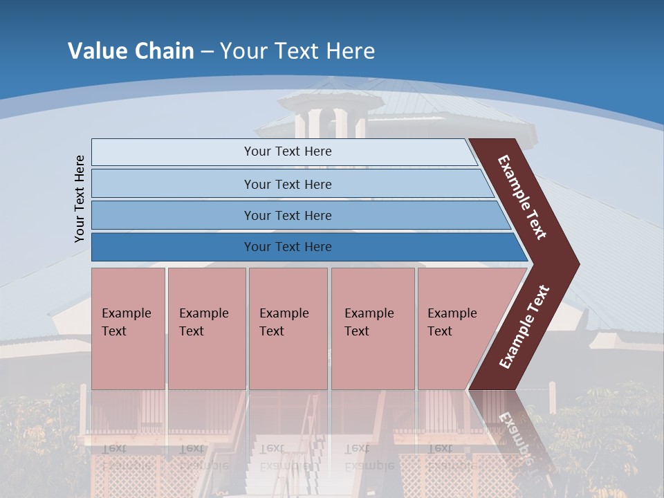 A Church With A Cross On Top Of It PowerPoint Template