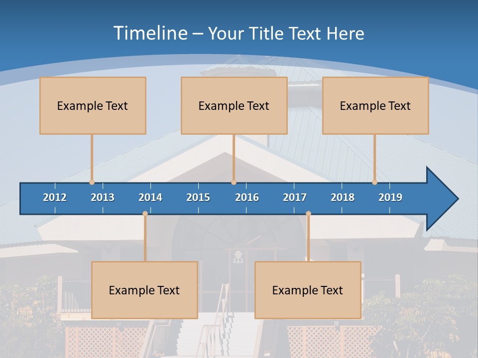 A Church With A Cross On Top Of It PowerPoint Template