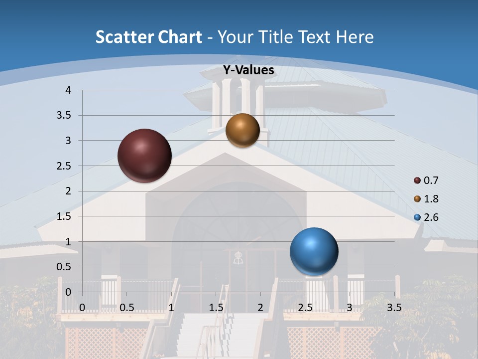 A Church With A Cross On Top Of It PowerPoint Template