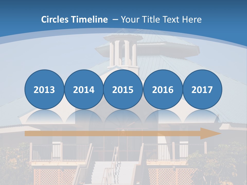 A Church With A Cross On Top Of It PowerPoint Template