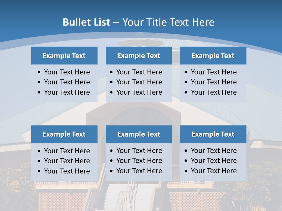 A Church With A Cross On Top Of It PowerPoint Template