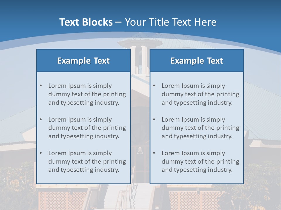A Church With A Cross On Top Of It PowerPoint Template