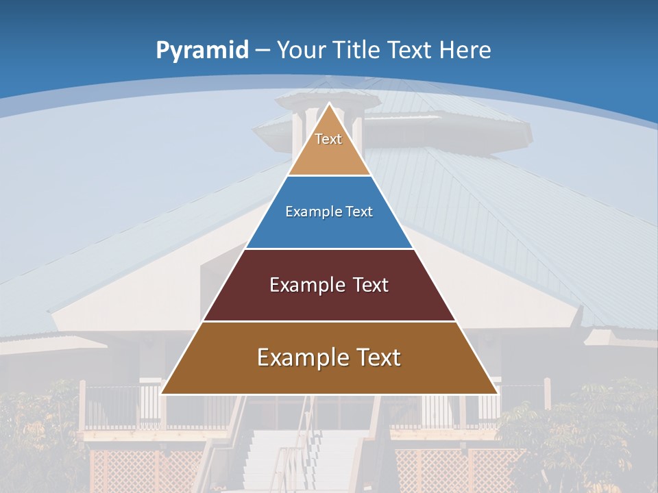 A Church With A Cross On Top Of It PowerPoint Template