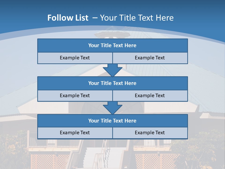 A Church With A Cross On Top Of It PowerPoint Template