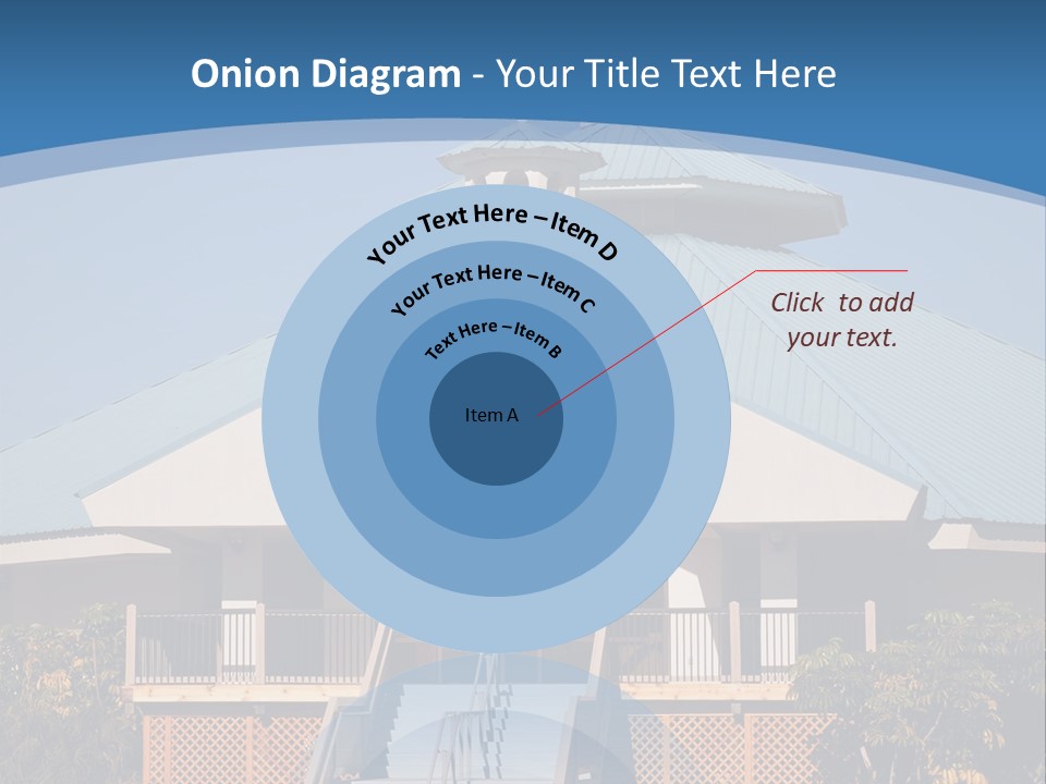A Church With A Cross On Top Of It PowerPoint Template