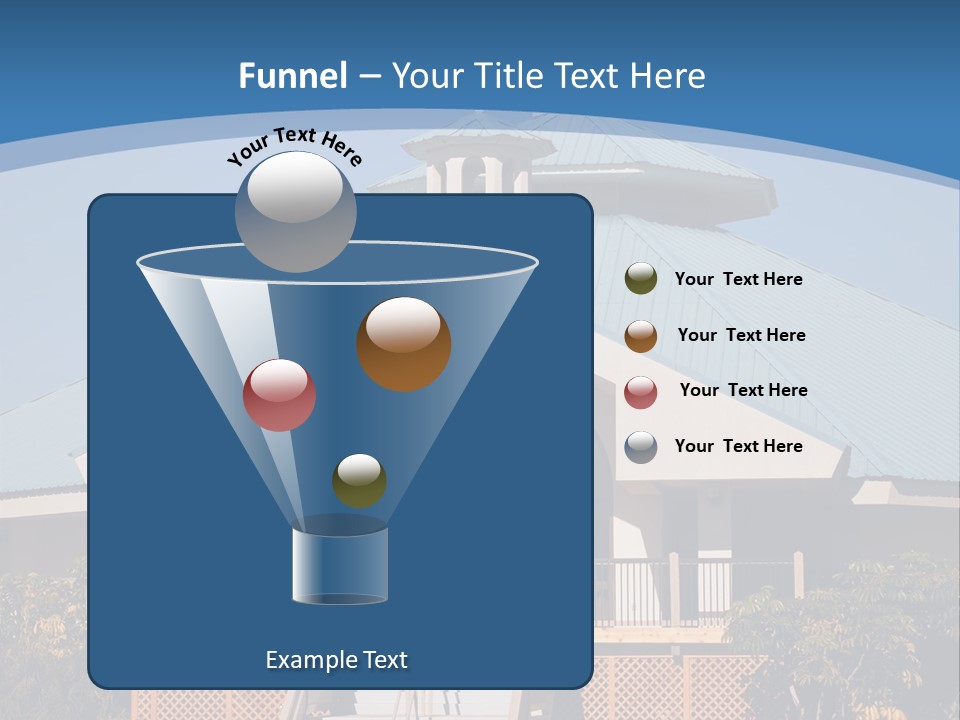 A Church With A Cross On Top Of It PowerPoint Template