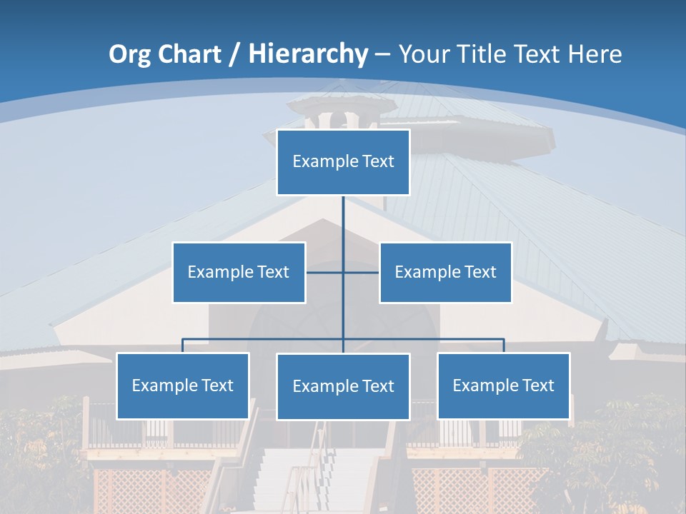 A Church With A Cross On Top Of It PowerPoint Template