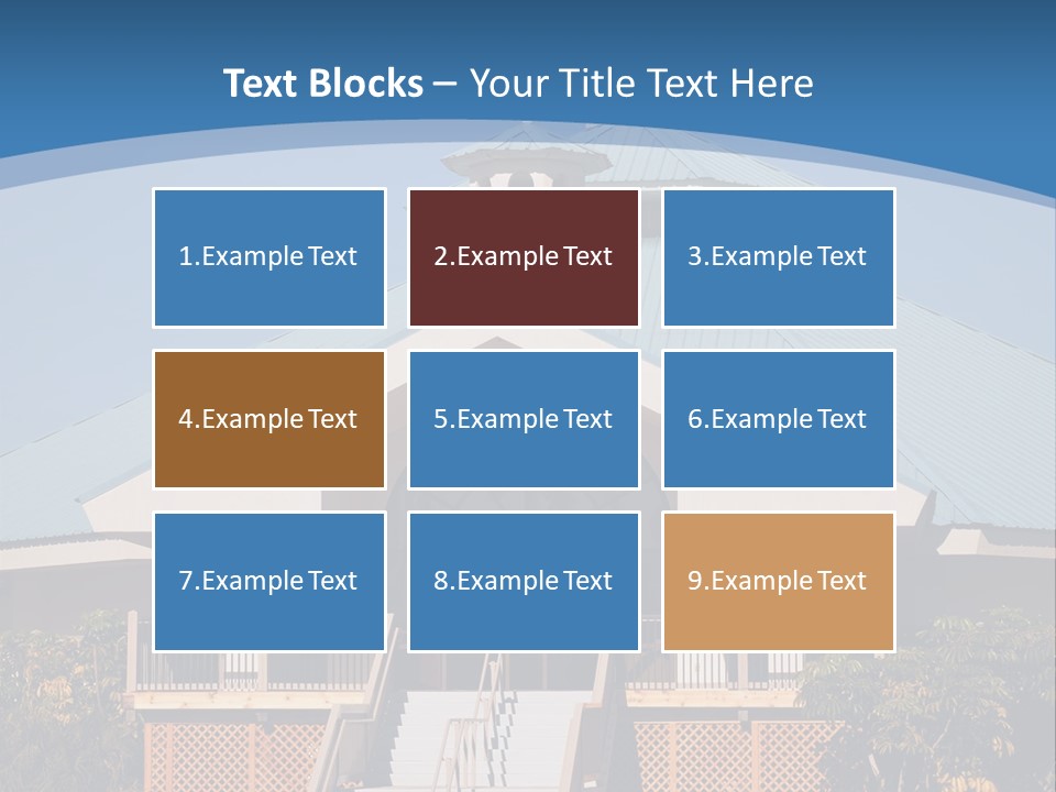 A Church With A Cross On Top Of It PowerPoint Template