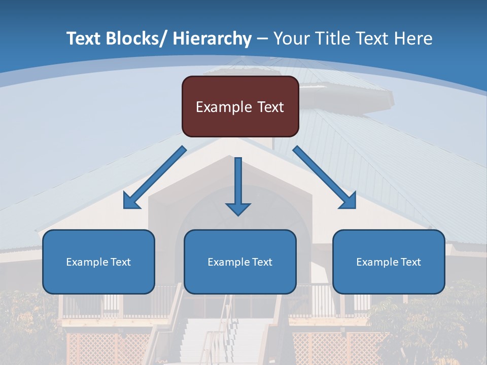 A Church With A Cross On Top Of It PowerPoint Template