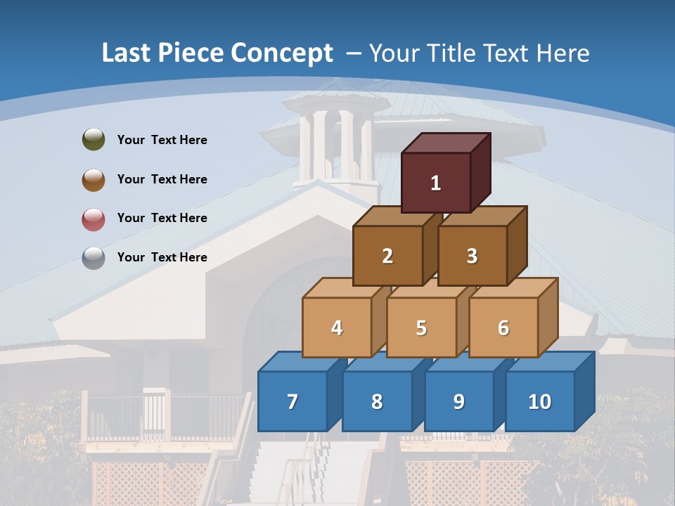 A Church With A Cross On Top Of It PowerPoint Template