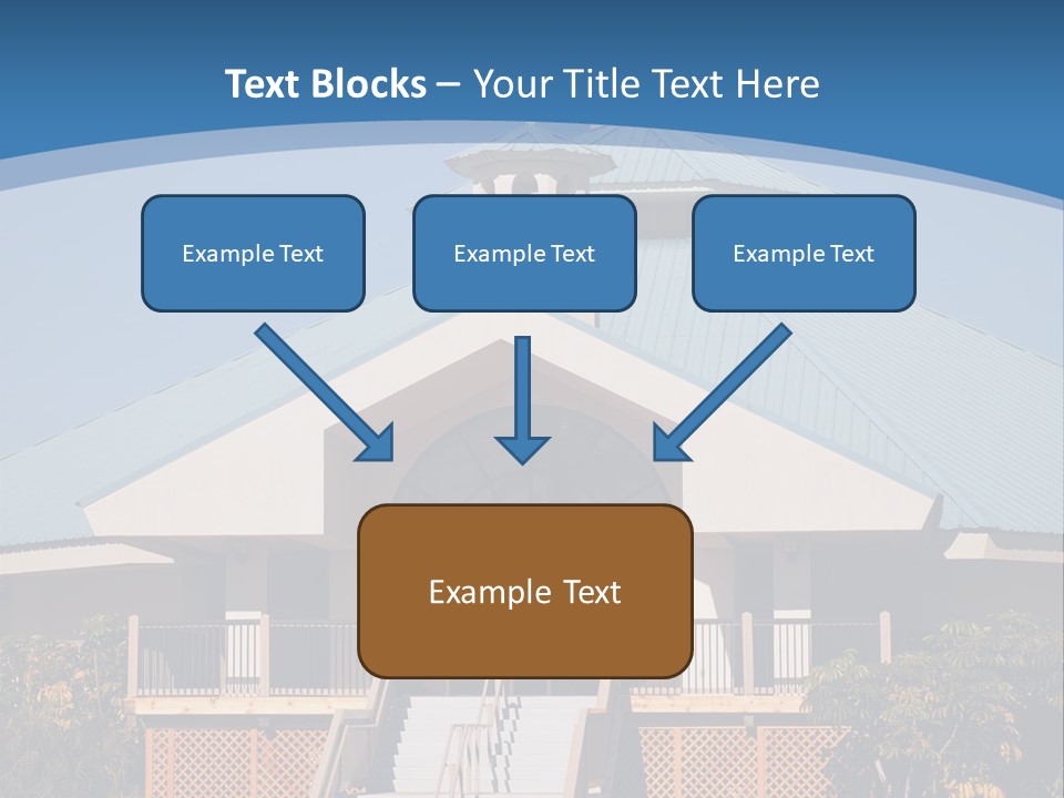 A Church With A Cross On Top Of It PowerPoint Template