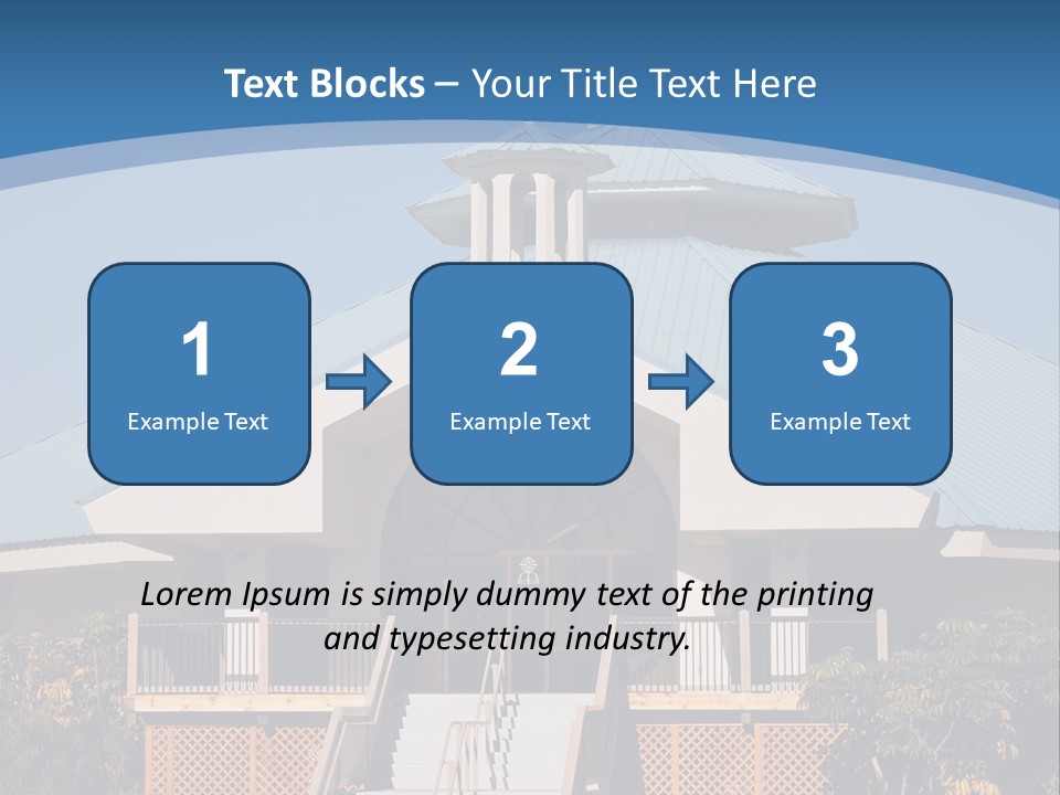 A Church With A Cross On Top Of It PowerPoint Template