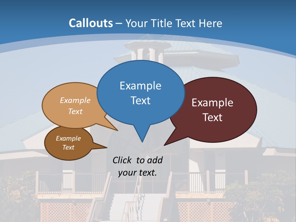 A Church With A Cross On Top Of It PowerPoint Template