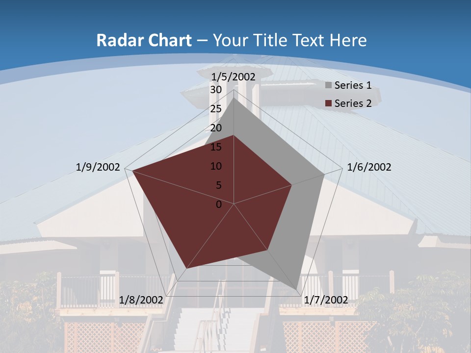 A Church With A Cross On Top Of It PowerPoint Template