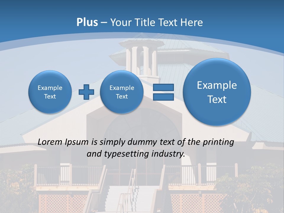 A Church With A Cross On Top Of It PowerPoint Template