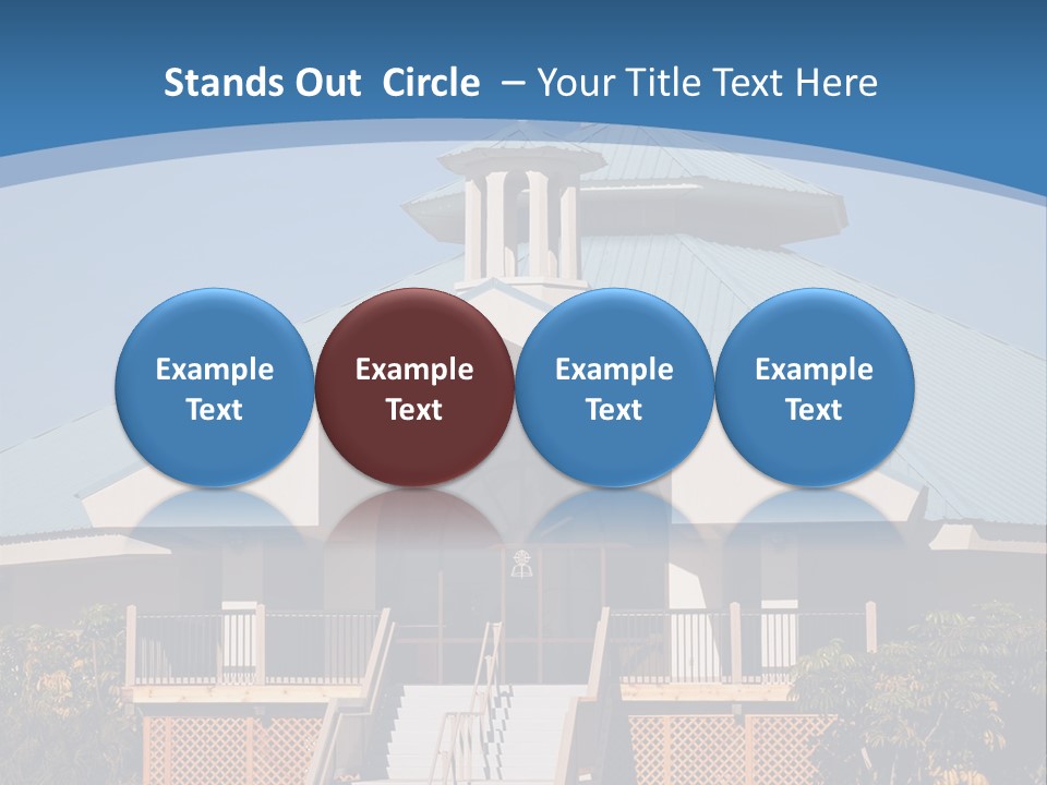 A Church With A Cross On Top Of It PowerPoint Template