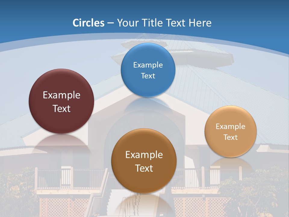 A Church With A Cross On Top Of It PowerPoint Template