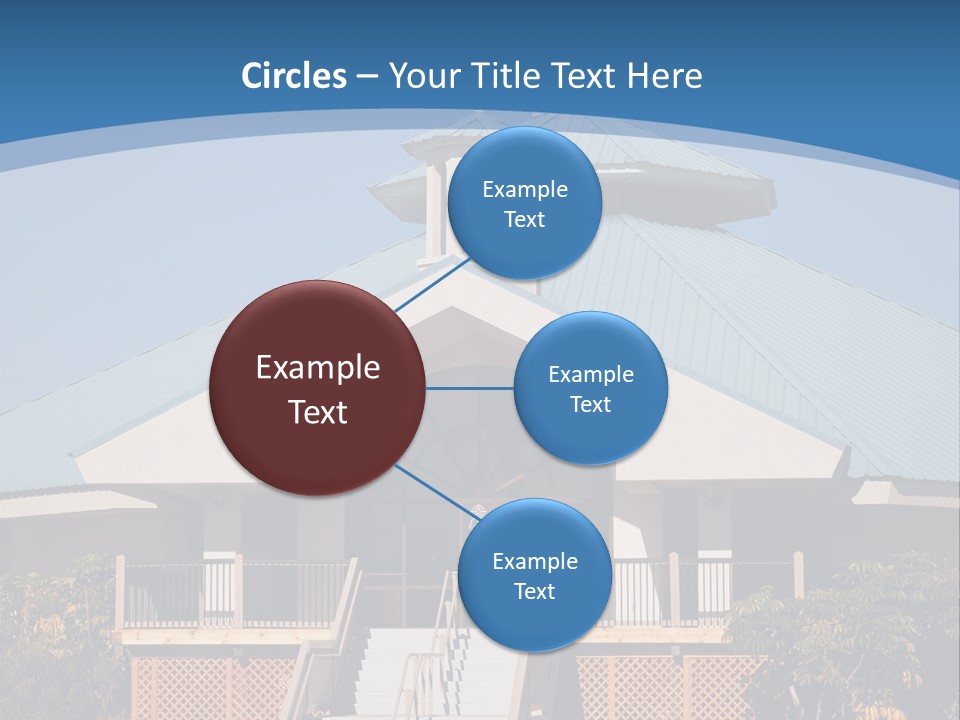 A Church With A Cross On Top Of It PowerPoint Template