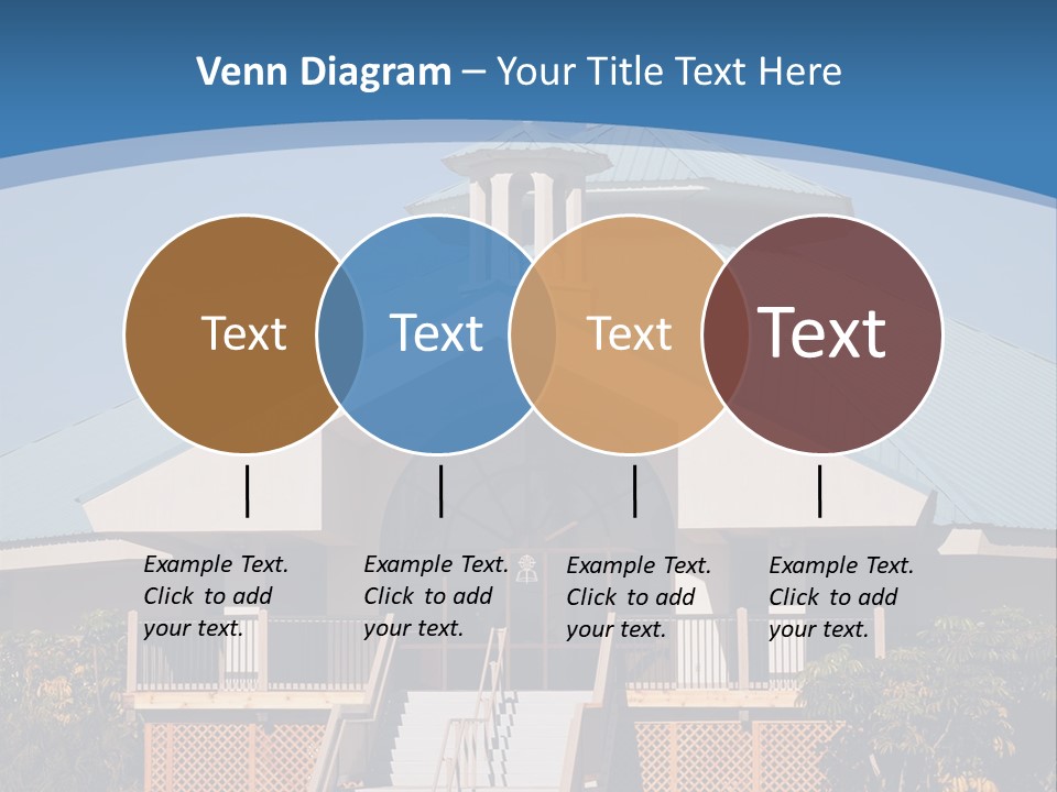 A Church With A Cross On Top Of It PowerPoint Template