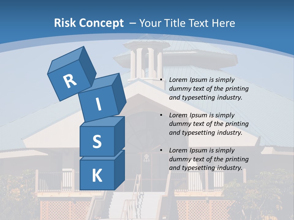 A Church With A Cross On Top Of It PowerPoint Template