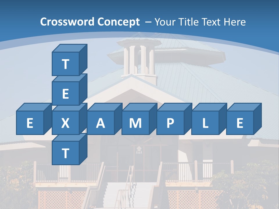 A Church With A Cross On Top Of It PowerPoint Template