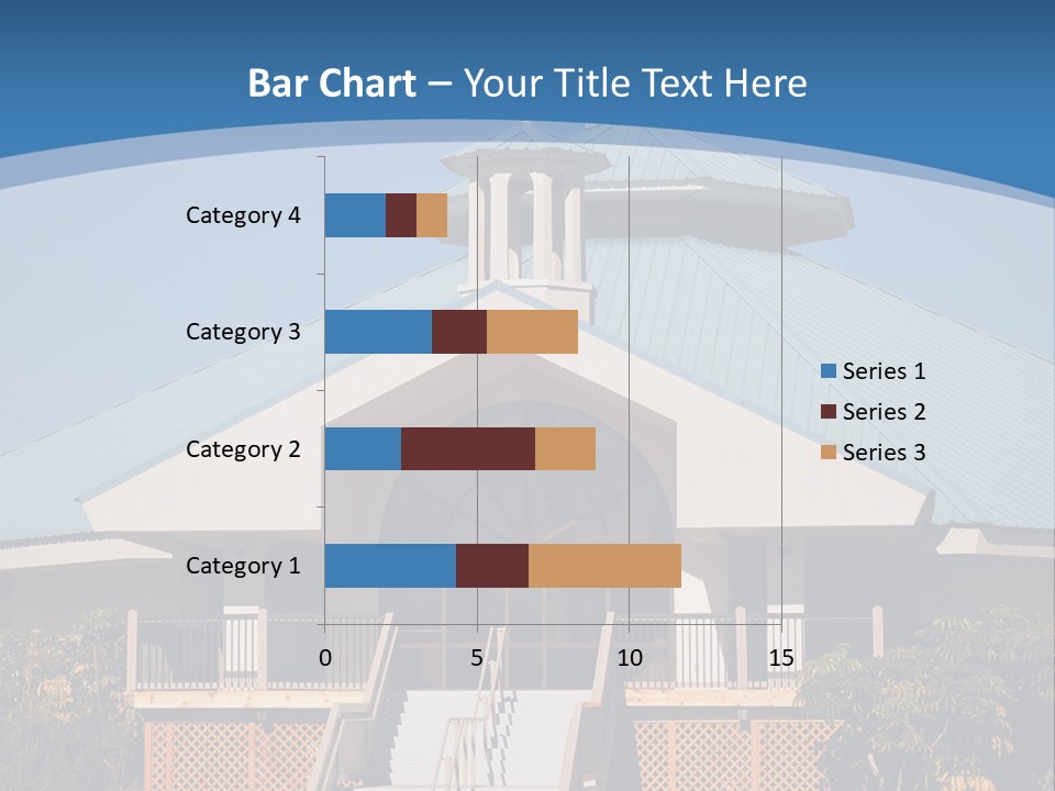 A Church With A Cross On Top Of It PowerPoint Template