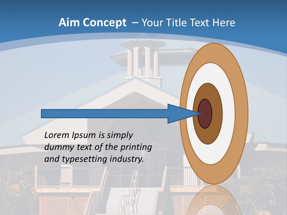 A Church With A Cross On Top Of It PowerPoint Template