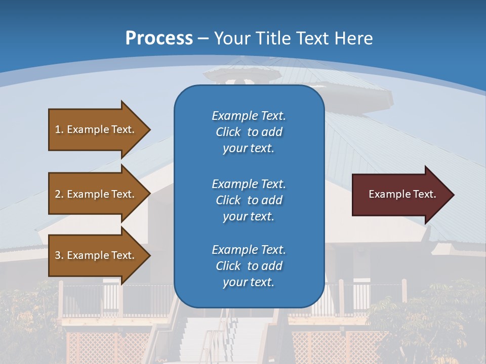 A Church With A Cross On Top Of It PowerPoint Template
