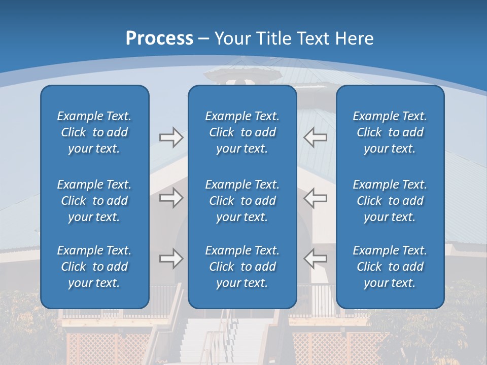 A Church With A Cross On Top Of It PowerPoint Template