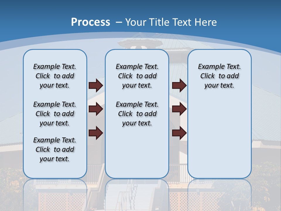 A Church With A Cross On Top Of It PowerPoint Template