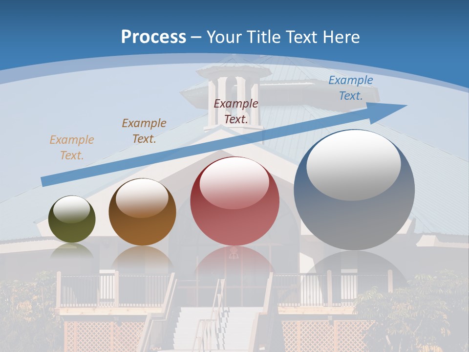 A Church With A Cross On Top Of It PowerPoint Template