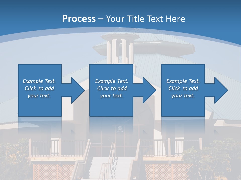 A Church With A Cross On Top Of It PowerPoint Template