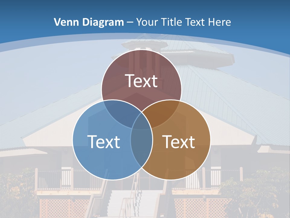 A Church With A Cross On Top Of It PowerPoint Template