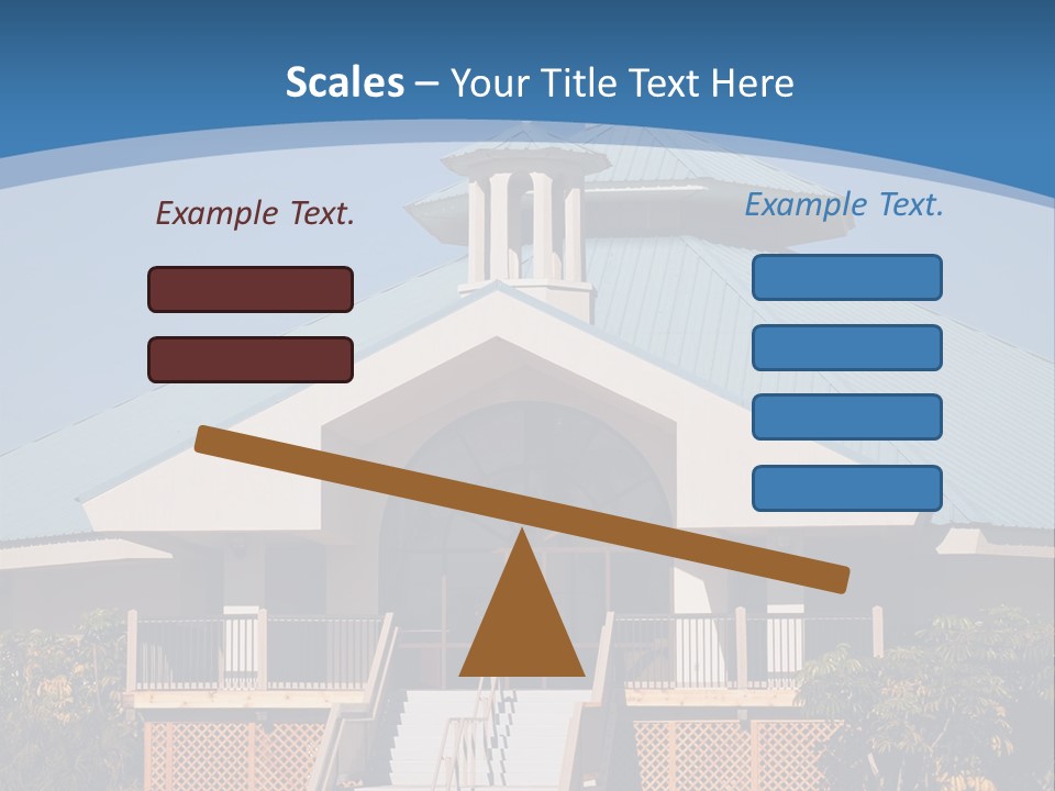 A Church With A Cross On Top Of It PowerPoint Template