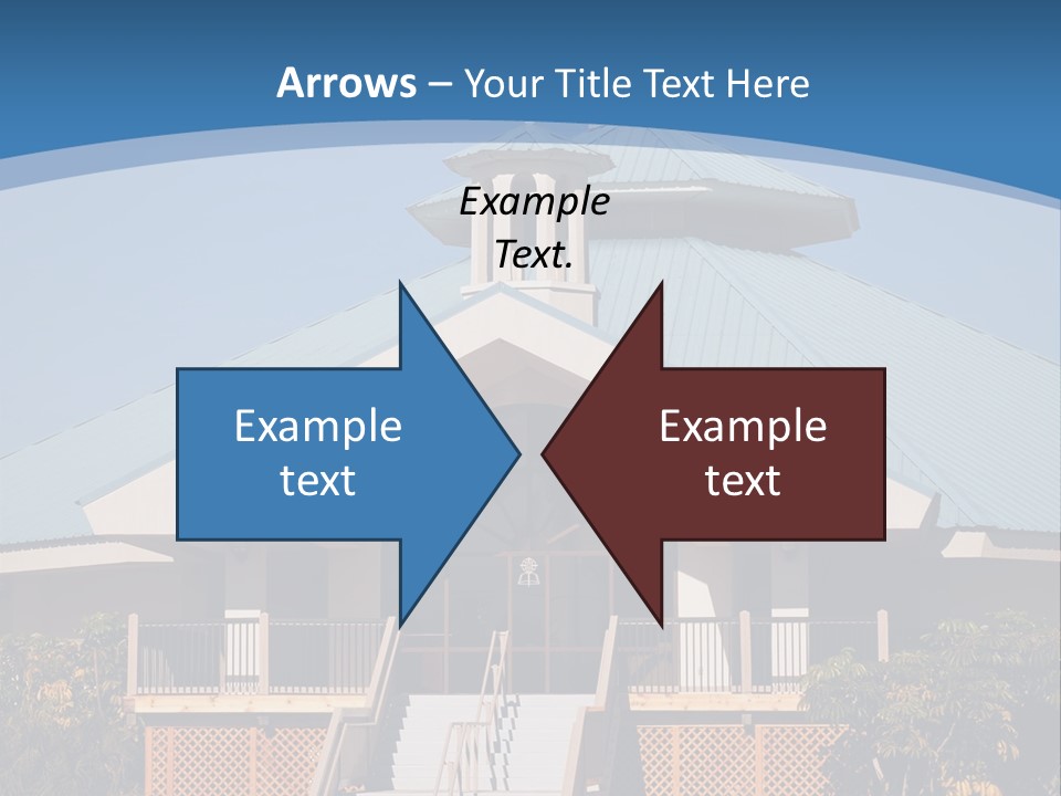 A Church With A Cross On Top Of It PowerPoint Template