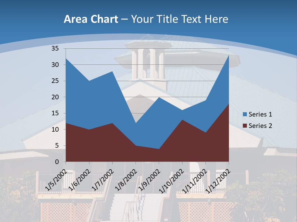 A Church With A Cross On Top Of It PowerPoint Template