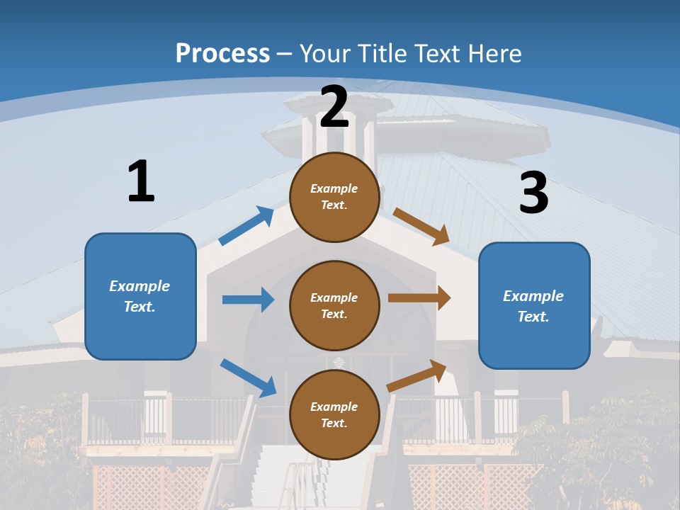 A Church With A Cross On Top Of It PowerPoint Template