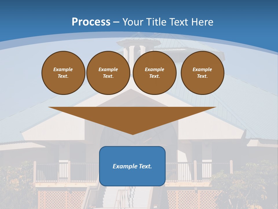 A Church With A Cross On Top Of It PowerPoint Template