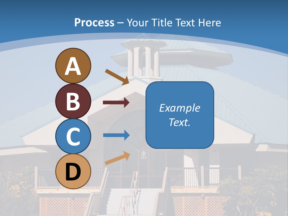 A Church With A Cross On Top Of It PowerPoint Template