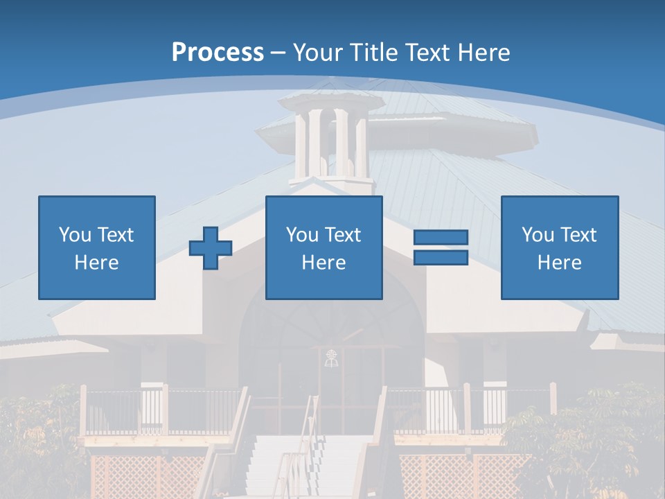 A Church With A Cross On Top Of It PowerPoint Template