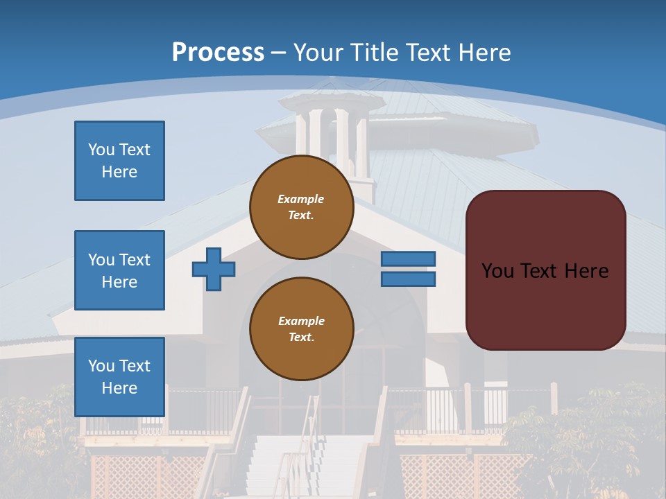 A Church With A Cross On Top Of It PowerPoint Template