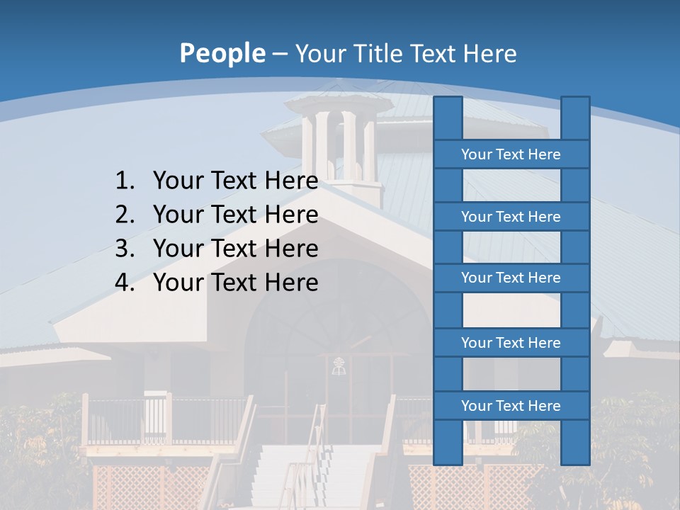 A Church With A Cross On Top Of It PowerPoint Template